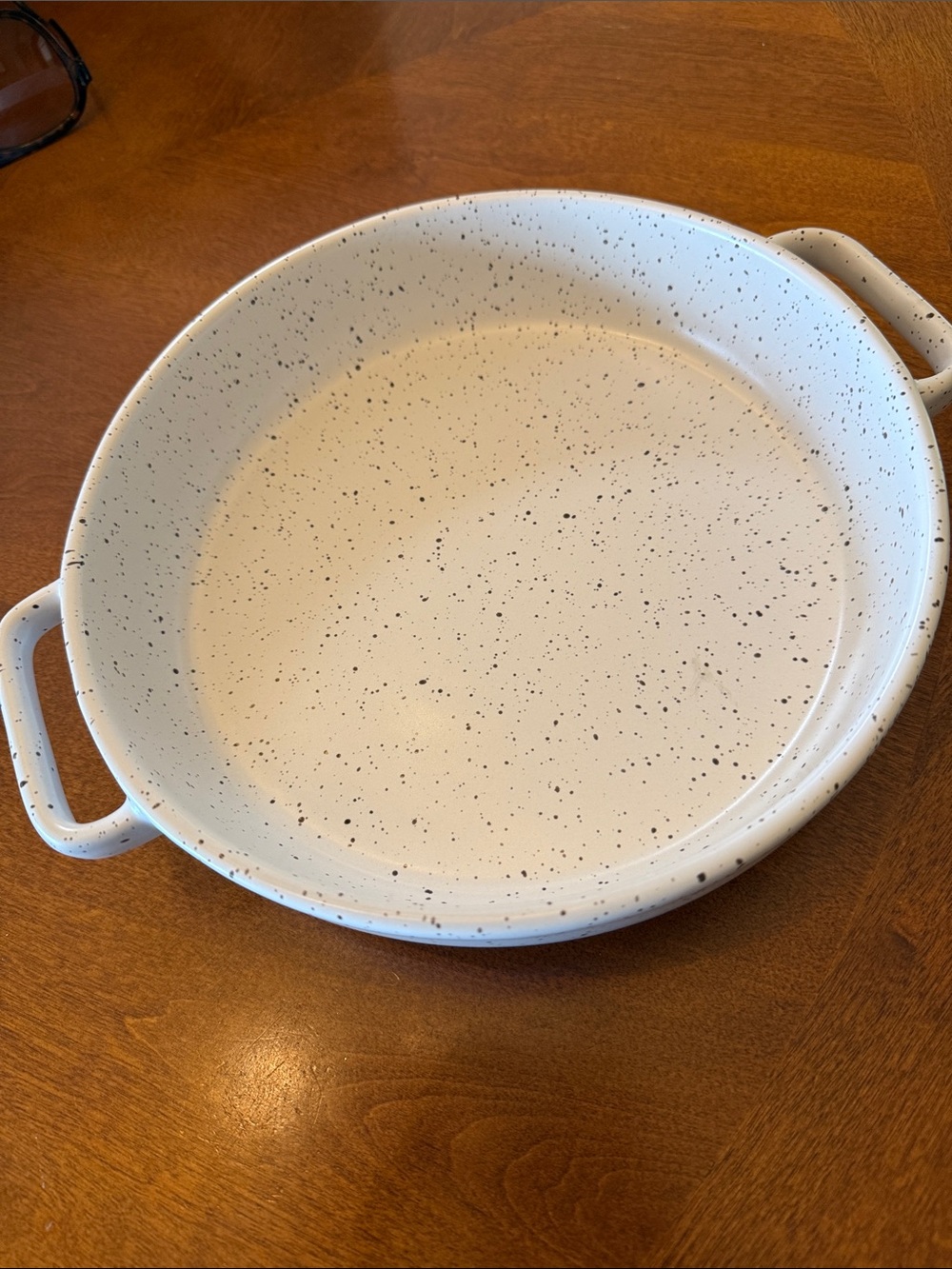 Speckled Cream Ceramic Baking Dish with Handles